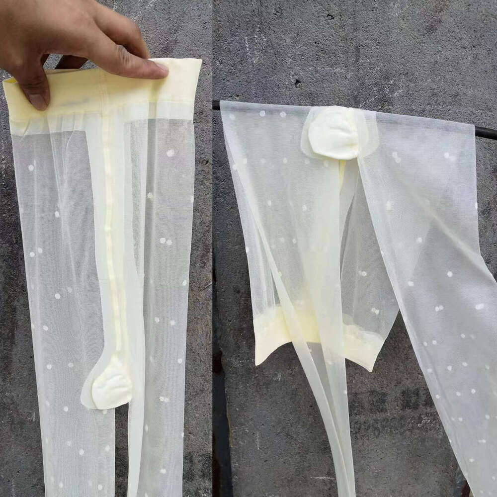 Jacquard polka 8D ultra-thin T crotch small round toe transparent dot pantyhose stockings 8548 2025 new casual versatile fashion clothing