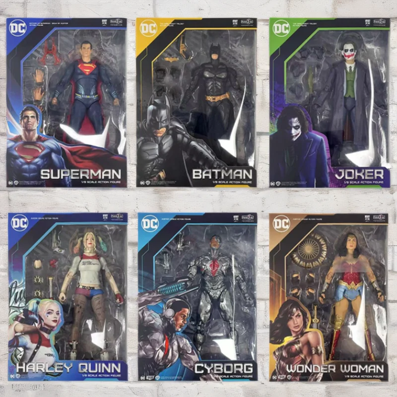 Fondjoy DC Batman Joker Wonder Woman Superman Cyborg Harley Quinn New Packaging 1/9 Action Figure Collectible Model Boys Toys