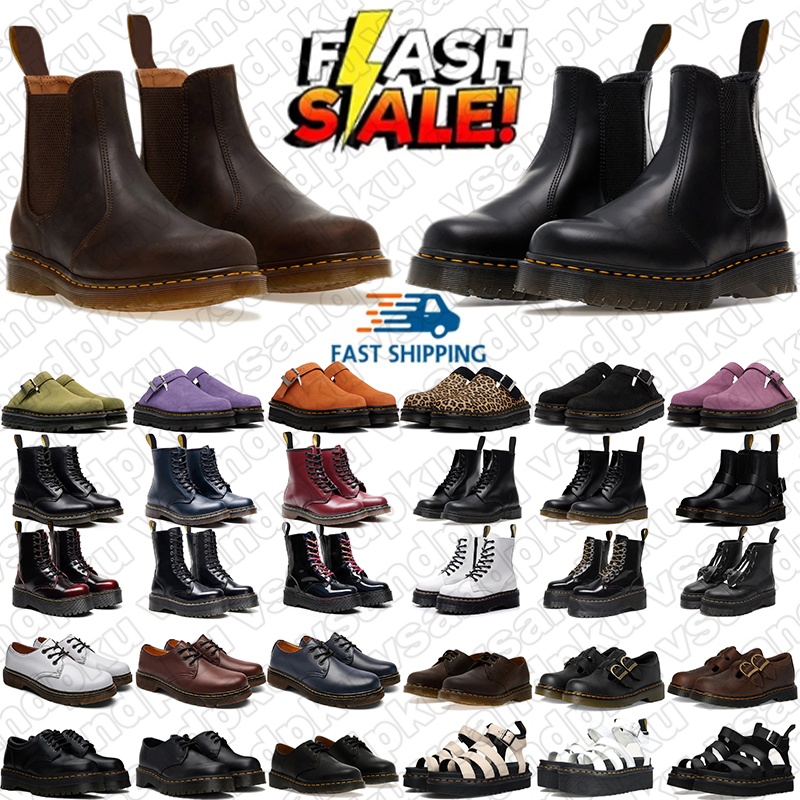 free shipping Designer work boots marteens martens booties womens mens mule platform slide pink black martin martines cowboy cowgirl winter warm boots discount