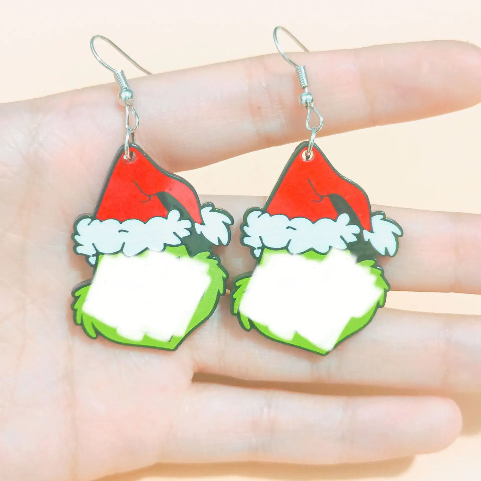 1 Pair Acrylic Santas Hat Frog Earrings Cartoon Figure Ear Pendants for Women Ear Rings Merry Christmas Festival Party Gifts 251031
