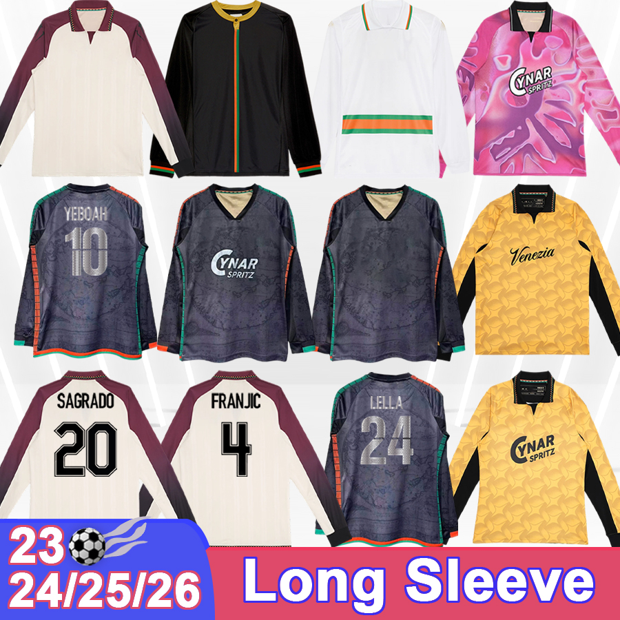 23 24 25 26 venEziA Mens Soccer Jerseys KORAC CASAS YEBOAH FRANJIC BUSIO VENTURI SAGRADO Home Away Goalkeeper Long Sleeves Football Shirts Uniforms