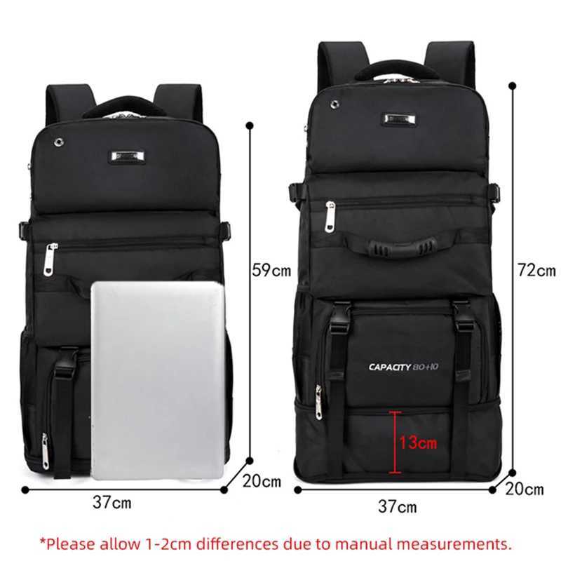 90L 80L Travel Bag Large Capacity Climbing Backpack Men Women Outdoor Camping Luggage Bags Trekking Backpack Hiking Pack XA302+AC250407