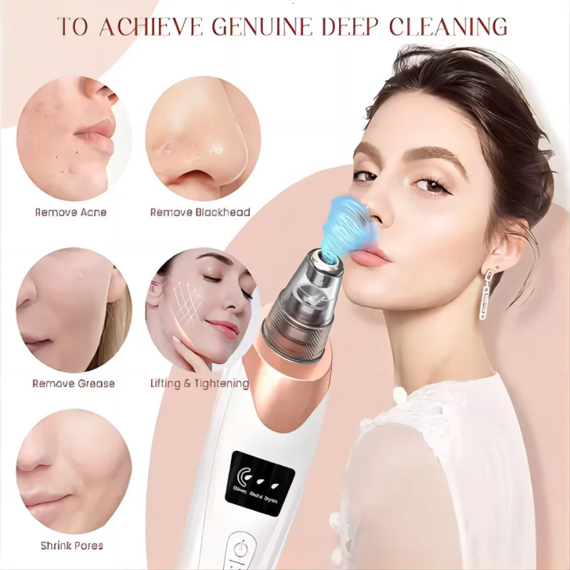 est Technology Blackhead r Vacuum Pore Cleaner for FaceNose Blackhead Removal Kit Electric Facial Extractor Tool 251030