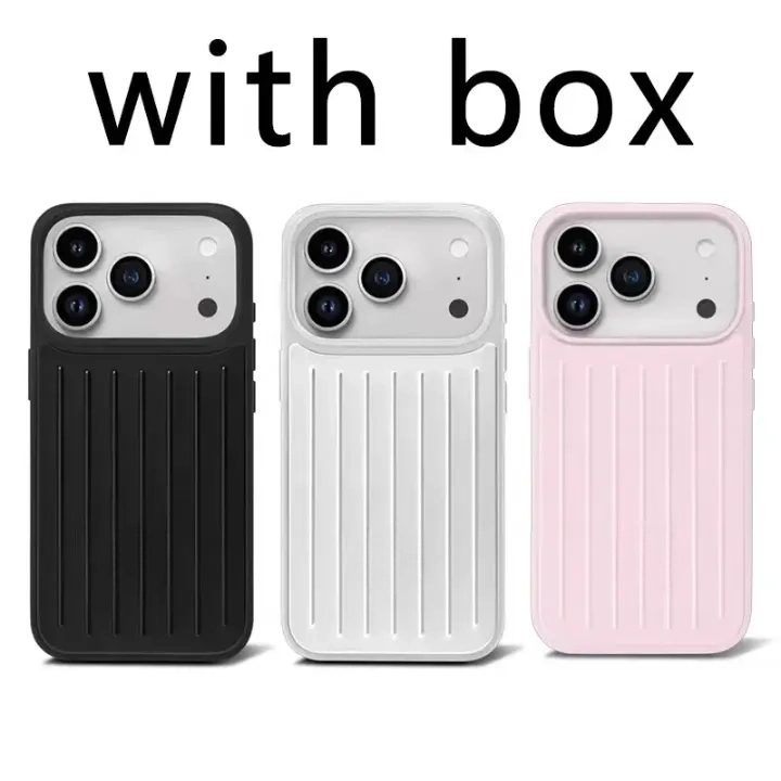 2025 RIM Phone Case Ballerina pink Suitcase Designer iPhone Case for iPhone 17 Pro Max 16 15 14 Polycarbonate Aluminum Alloy Weave Back Cover Coque Funda S251119