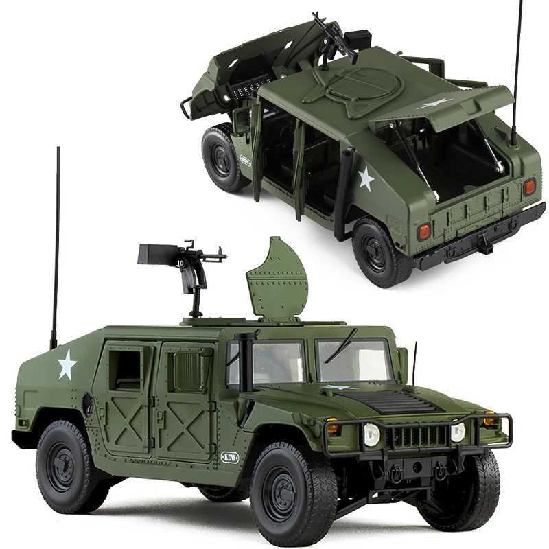 1 18 Hummer H1 alloy explosion-proof car model Diecasts simulation metal off-road vehicle armored vehicle model childrens gift X250402