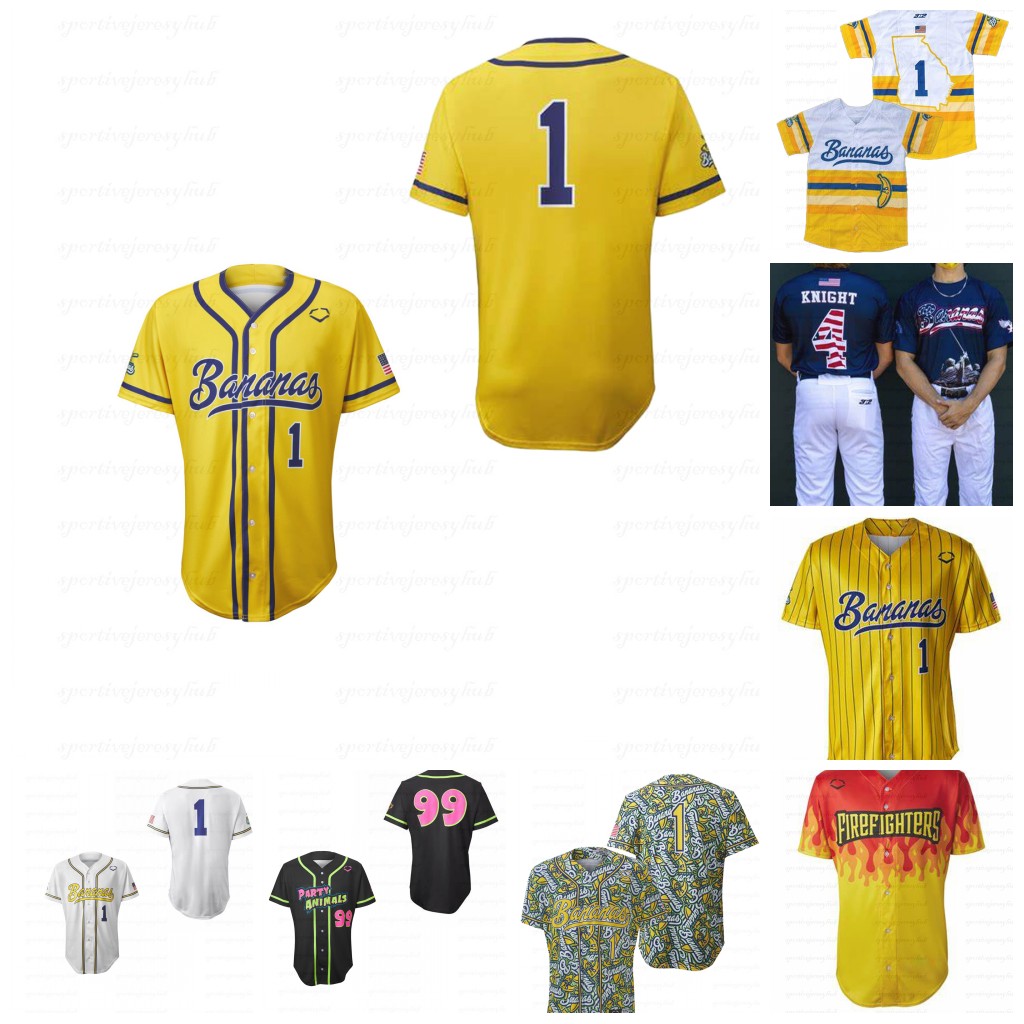 The Savannah Bananas Baseball Jersey Ball#1 Olson#8 Zack Phillips #29 RAC#15 Andy Archer #24 Stilts #14 All Stitched For Men Women Youth