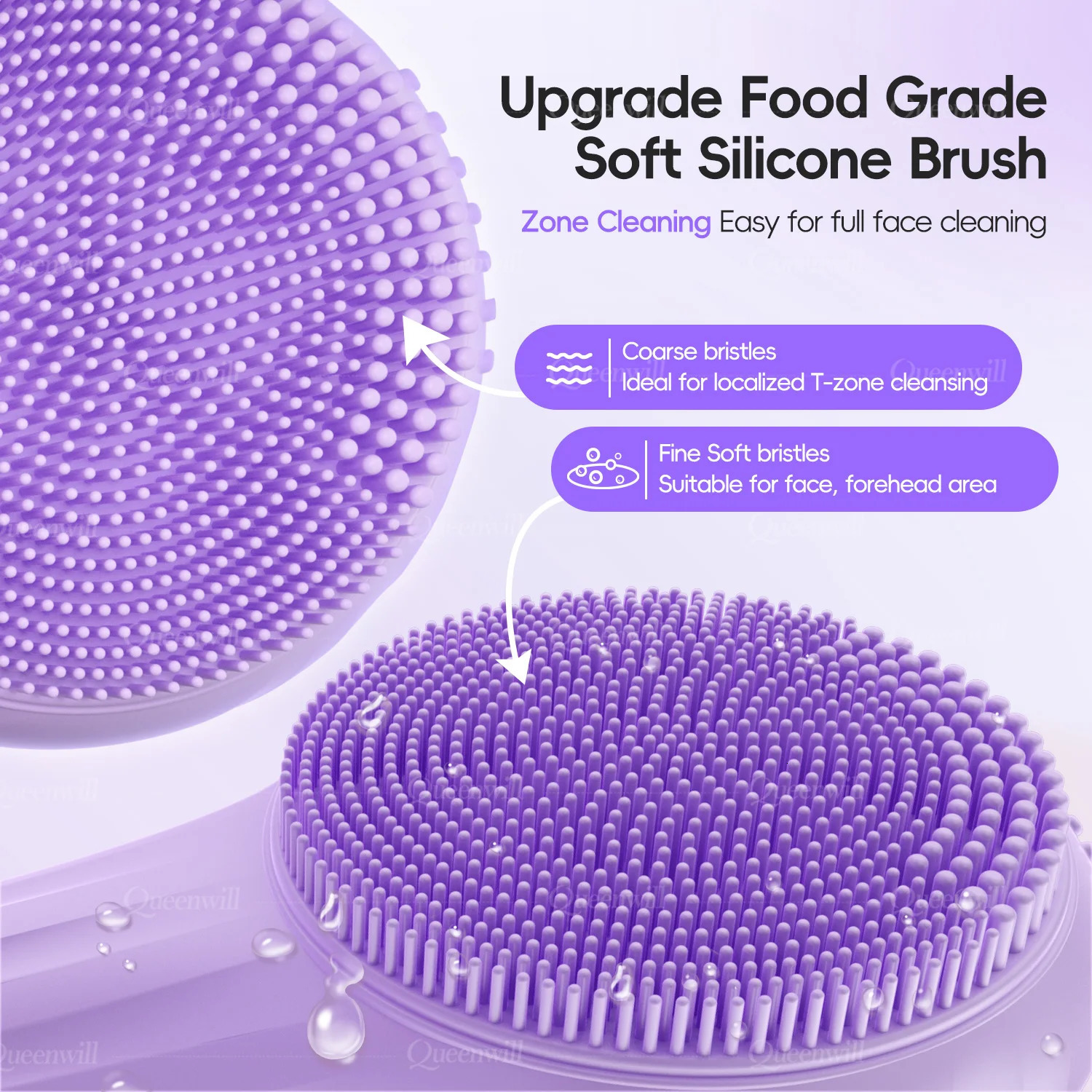 Waterproof Electric Facial Cleansing Brush Sonic Vibration Heating Face Scrubber For Removing Makeup Deep Pore Cleanser 251030