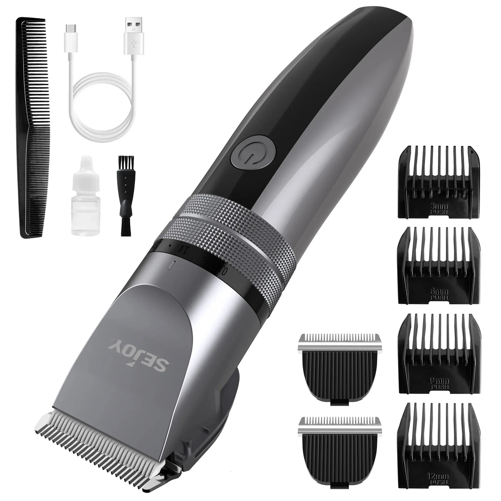 Sejoy Electric Hair Clippers Men Professional kit USB Rechargeable Mens Barber Hair Cutting Machine Beard Trimmer For Men Kids 251030