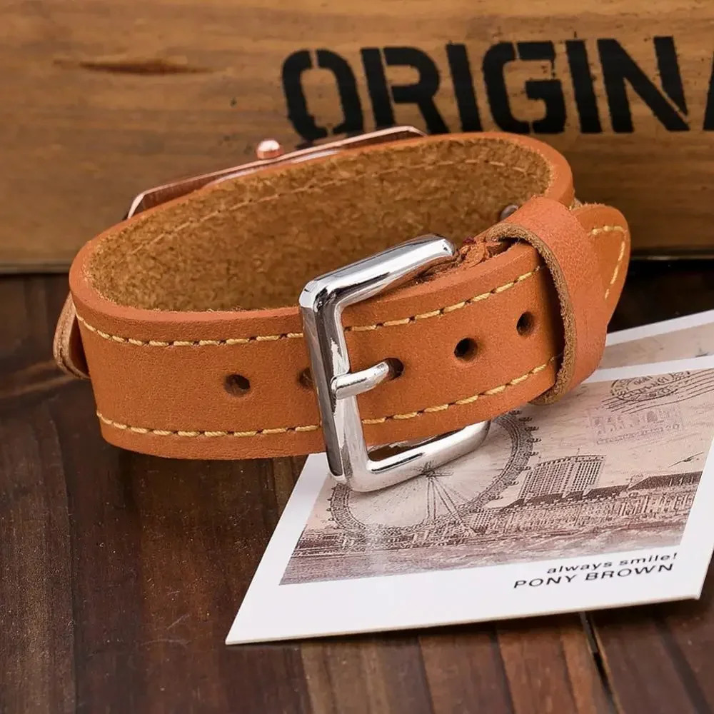 Quartz Watch Faux Leather Women Multicolor Time Scales Analog Quartz Wristwatch Rectangle Shape Horloges Ladies Dress Clock 251031