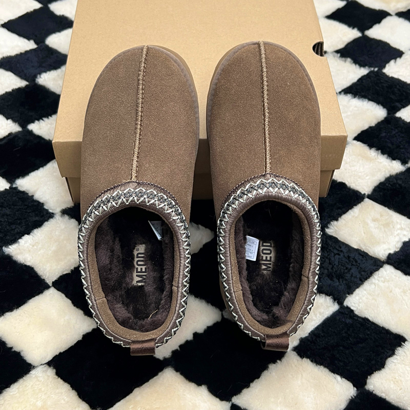 MEOD Slippers Shoes Platform Snow Boots Designer Womens Fashion Tazz Scuffs Ultra Mini Chestnut Wool Slides Fluffy Leather Women Slider With Box