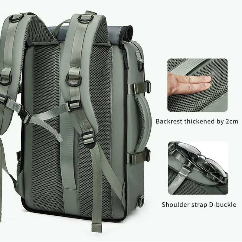Sport Hiking Camping Bag Womans Travel backpack Waterproof 16 Inch Business Laptop Backpack with Shoe Bags Hidden USB ChargingC250401