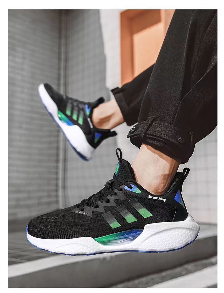 Comfortable running shoes men 2025 spring and summer new lovers sports shoes soft sole lightweight thick sole running shoes all match casual shoes sup