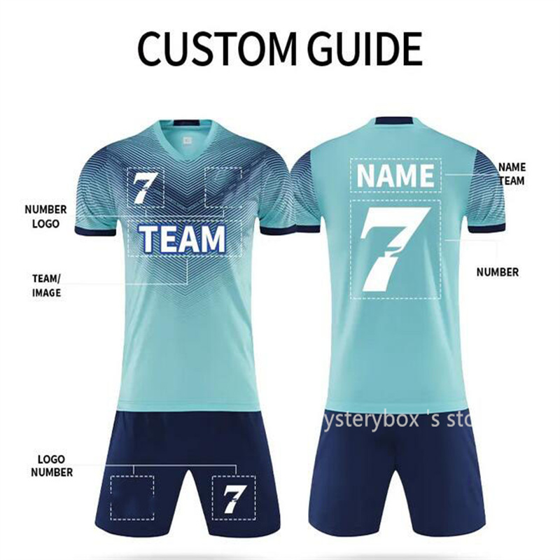 popular 2025 Custom Print Quick Dry Boys Kids Football Jerseys Short Sleeve Men Soccer Uniforms Sports Suit Futsal Training Sportswear dhgate Mysteryb