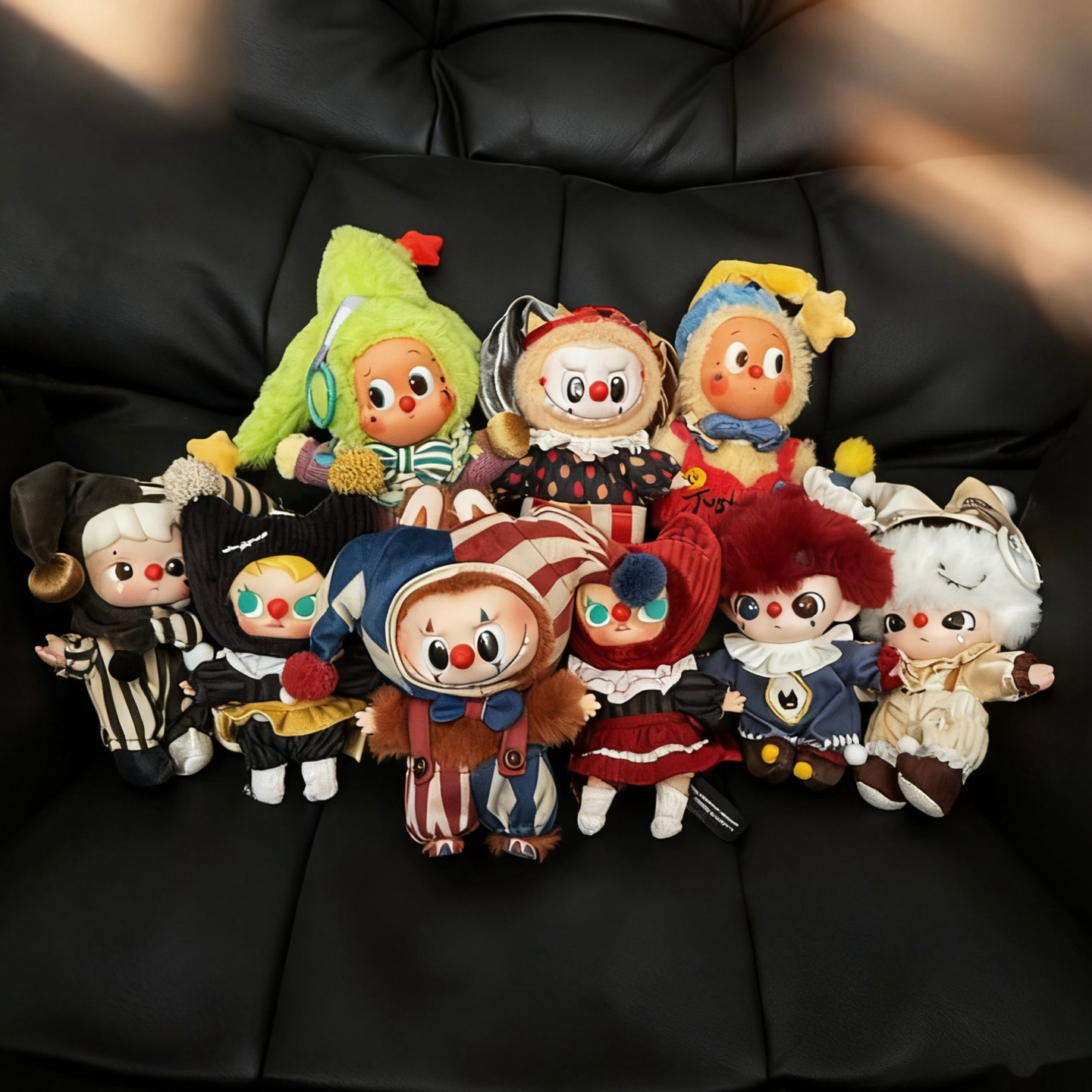 Hot Sale PPMT Halloween Why so Serious Series Juggling Clown Rainbow Jelly Bean Bubblegum Moonlit Mask Mini LABUBU Cute Vinyl Plush Pendant Blind Box 