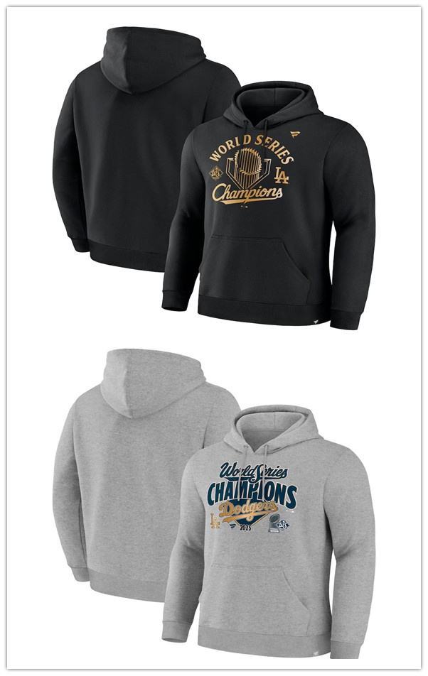 Men's Dodgers Royal 2025 World Series Champions Authentic Collection Therma Fleece Hoodie