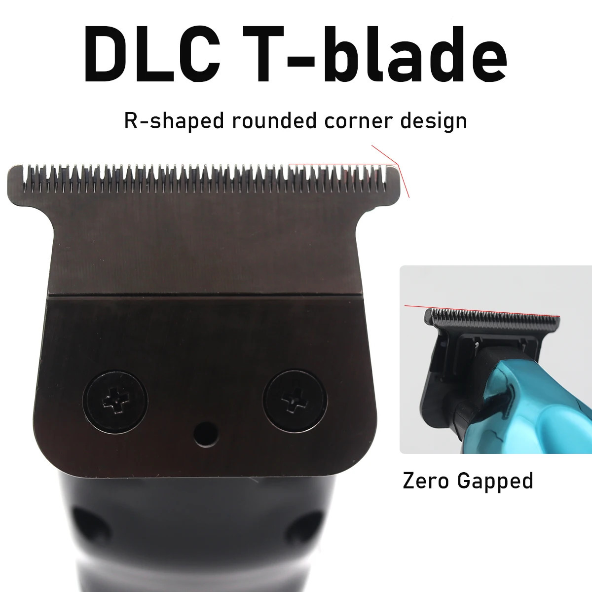 Hair Trimmer for Men Zero Gapped DLC TBlade Oil Head LED Display Low Noise Cordless Professional Hair Clipper Finishing Machine 251030
