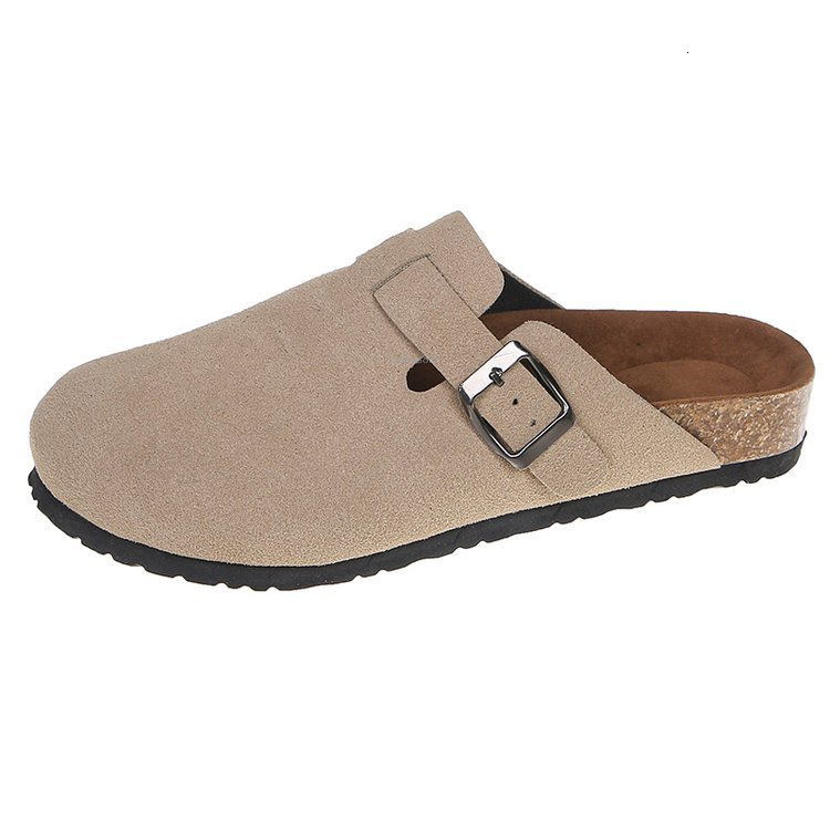 2025S hot Designer Sandals With Free Shipping New Flat Bottom Lazy Man Baotou Slippers For Women's Outwear Matte Personalized Big Head Half Toe M