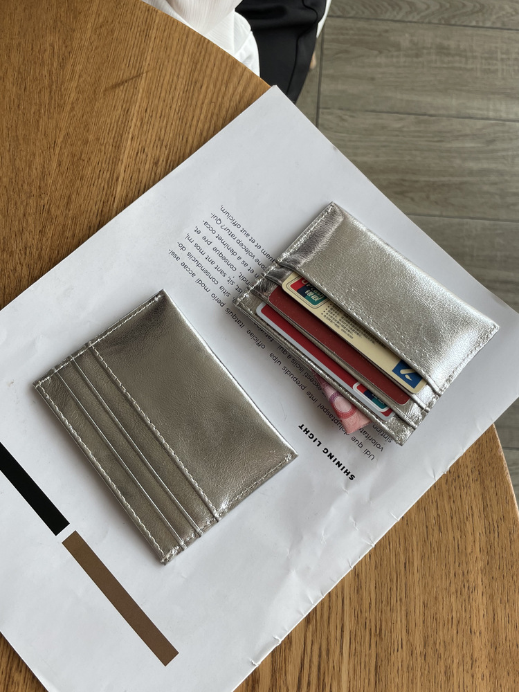 Women's Genuine Leather Slim Card Holder, Premium Compact ID & License Wallet, Mini Cute Card Case Purse