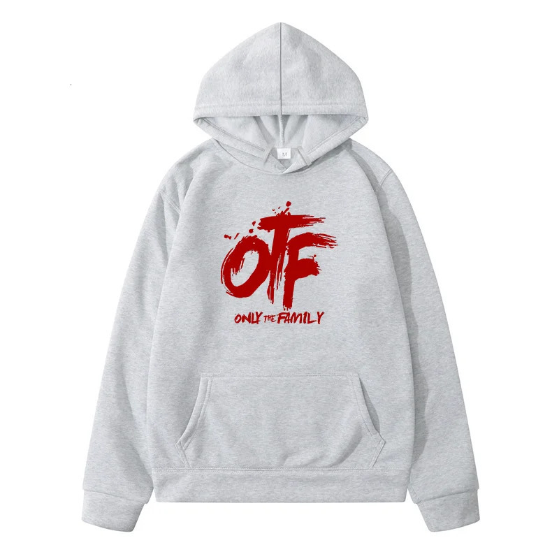 OTF letter printed hoodie mens fashionable casual long sleeved loose oversized zipper street sports shirt 250322