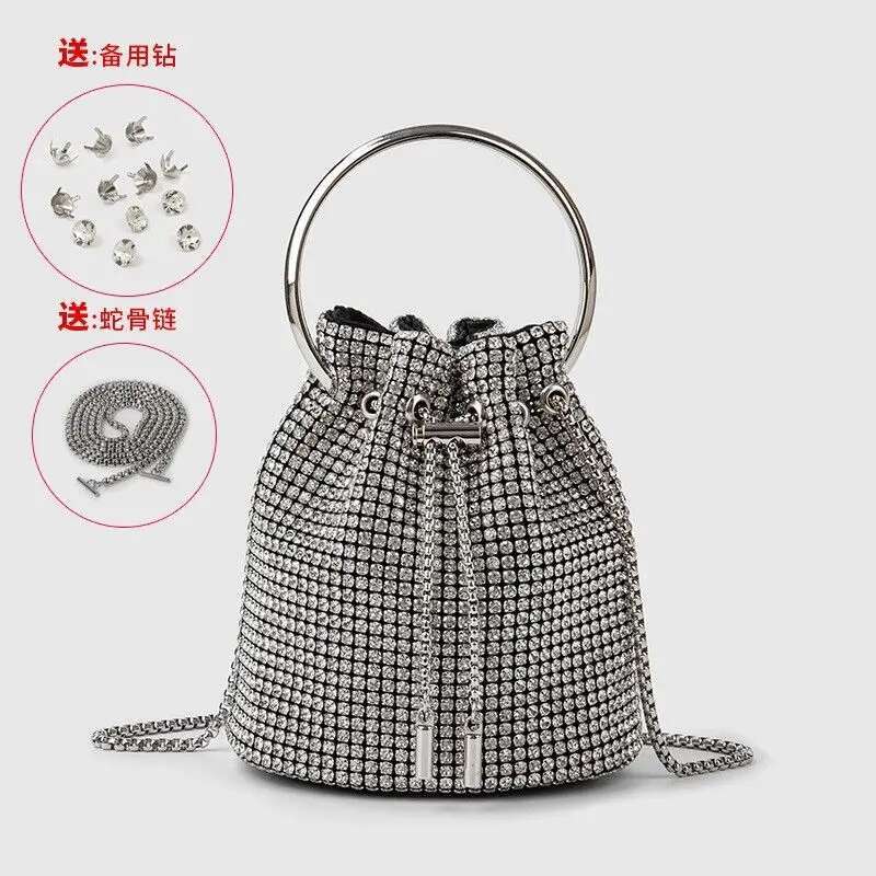 2025 bucket bags Women's inlaid dia bag Fashion dinner women single shoulder designer handbags