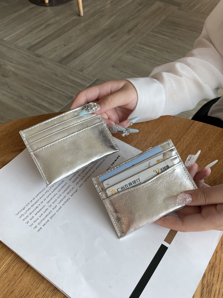 Women's Genuine Leather Slim Card Holder, Premium Compact ID & License Wallet, Mini Cute Card Case Purse