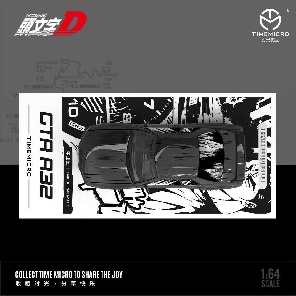 TimeMicro1 64 D GTR R32 sports car die-casting model car a simulated alloy car model for collection display and gift giving X250402