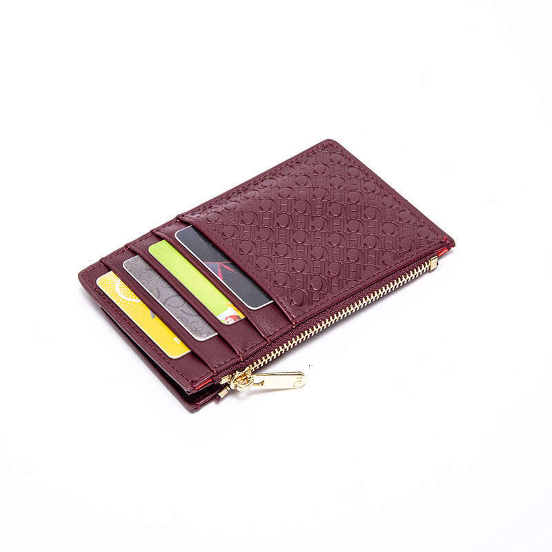 CHHC Women's Fashion Style Long Wallet Zipper Letter Printing Bag High Texture Leather