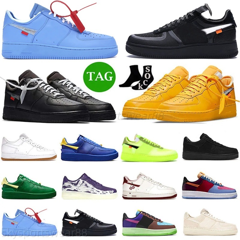 Designer One af1s Casual Shoes Sneakers Men Women Classic 1 Triple White Black Mens Womens Traienrs Outdoor Sports Runners 1s Shoes size 36-46 P03