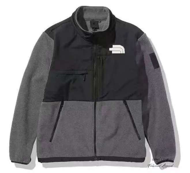 Luxury Mens Jacket Embroidery Badge Coat Stand Neck Thickened Hoodie Outdoor Hiking Ski Sports Trendy Waterproof Sherpa Men Windbreaker Polar Fleece Zip Up Jackets