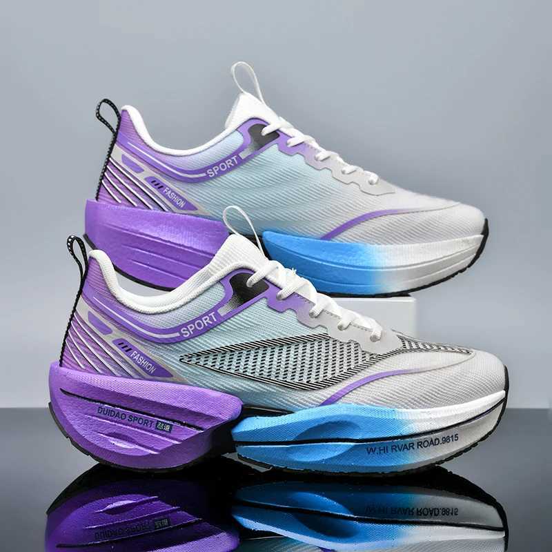 Carbon Plate Hot Sneakers Marathon Men Sports Running Shoes Air Cushion Comfortable Lightweight Women Athletic Jogging Footwear Malec250402