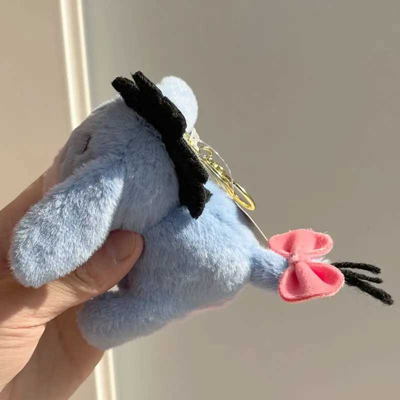 Disney Kawaii Eeyore Plush Toy Anime Keychain Plush Doll Soft Fill Baby Cartoon Comfortable Pillow Room Decoration Toy Childrens Gift Y250402