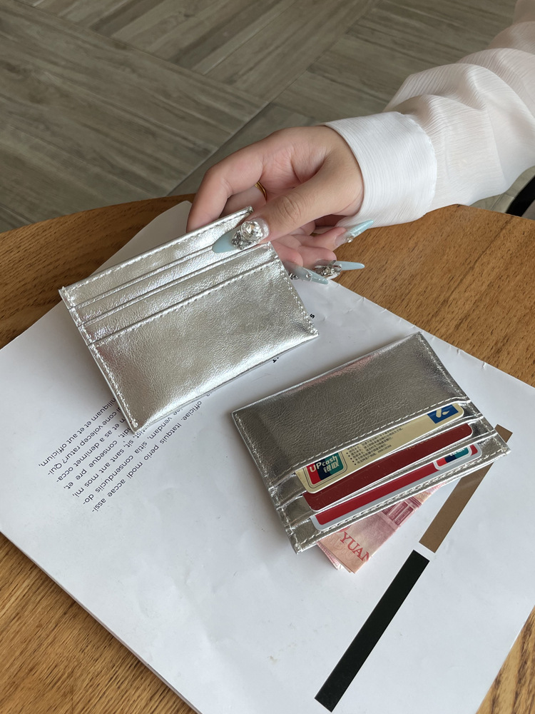 Women's Genuine Leather Slim Card Holder, Premium Compact ID & License Wallet, Mini Cute Card Case Purse