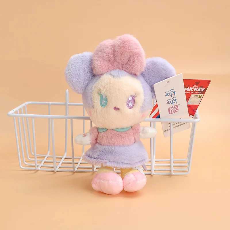 Disney Wholesale 12 pieces/batch of high-quality 6-inch cute animals Minnie Mouse stuffed doll pendant keychain plush toy gift original Y250402