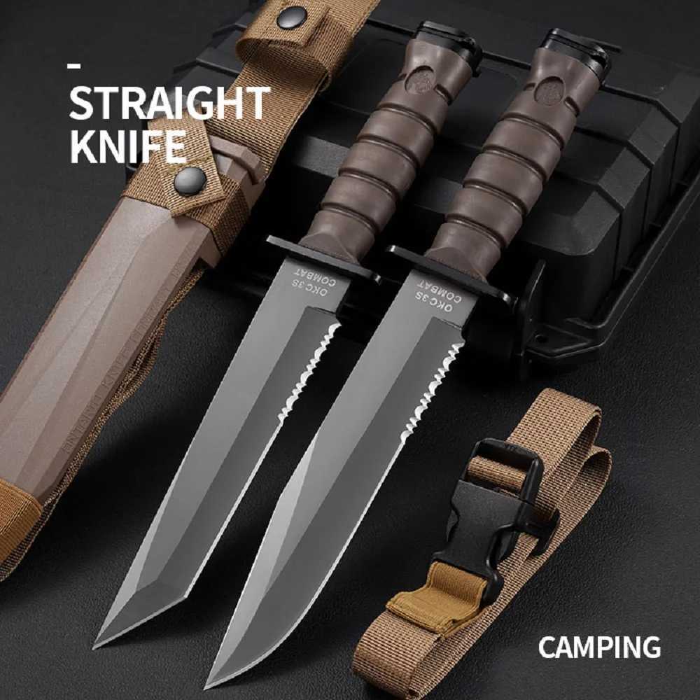 Outdoor camping knife multifunctional portable knife high hardness sharp knife survival knife hunting knifeW250402