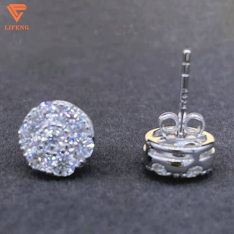 New Flower Trending Earrings 925 Sterling Silver VVS Moissanite Diamond Earrings Custom Earrings With Accessories Women