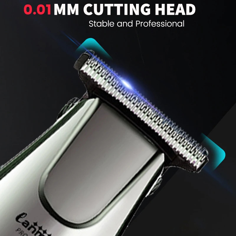 Lanmoda Professional Bald Clipper for Men Barber Electric 001 MM Hair Trimmer Typec Beard Trimmer Haircut Machine Shaver Razor 251030