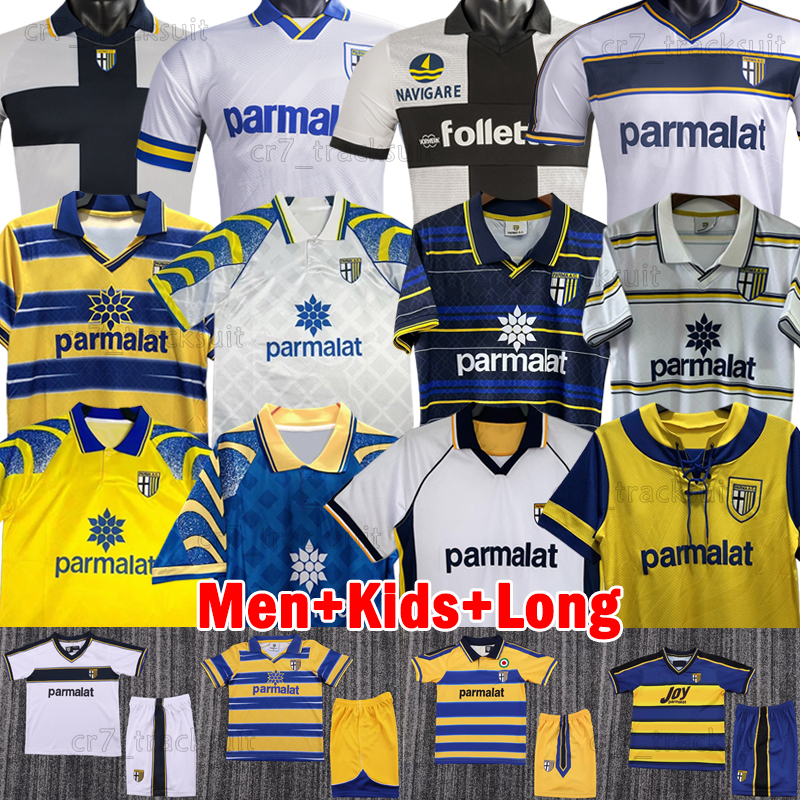 1993 95 Parma Retro Soccer Jerseys 1997 98 99 ZILA STOICHKOV CANNAVARO CRESPO 2000 02 04 06 BAGGIO ZOLA Long sleeves Football Shirts 2012 13 SENSINI STOICHKOW kids kits