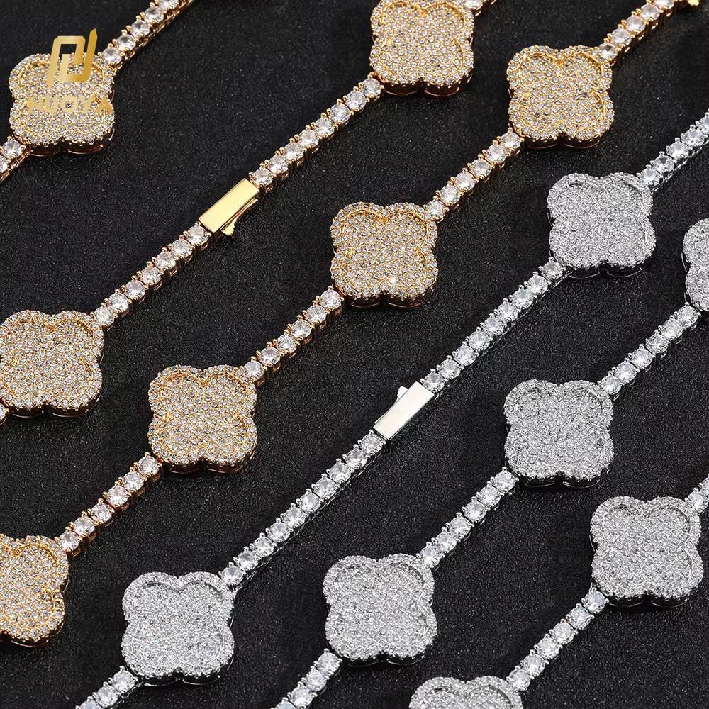 18K Gold Plated 3.5MM Tennis Chain Necklace High Quality Hip Hop Jewelry Shiny moissanite Diamond Iced Out Chain for Men Women