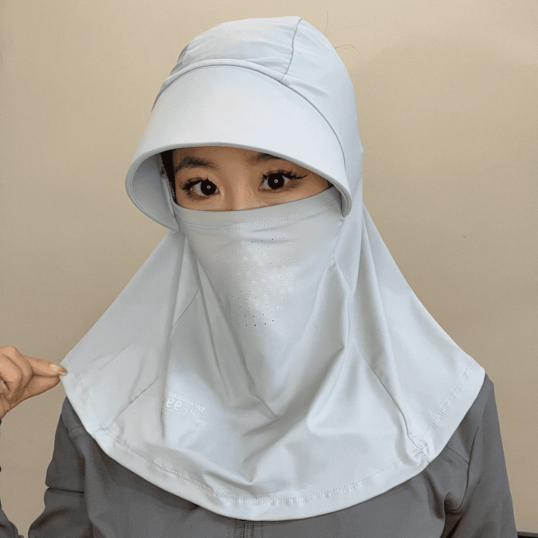 UV Blocking Ice Silk Face Shield with Neck Guard and Cap for Cycling Ladies Summer Accessory