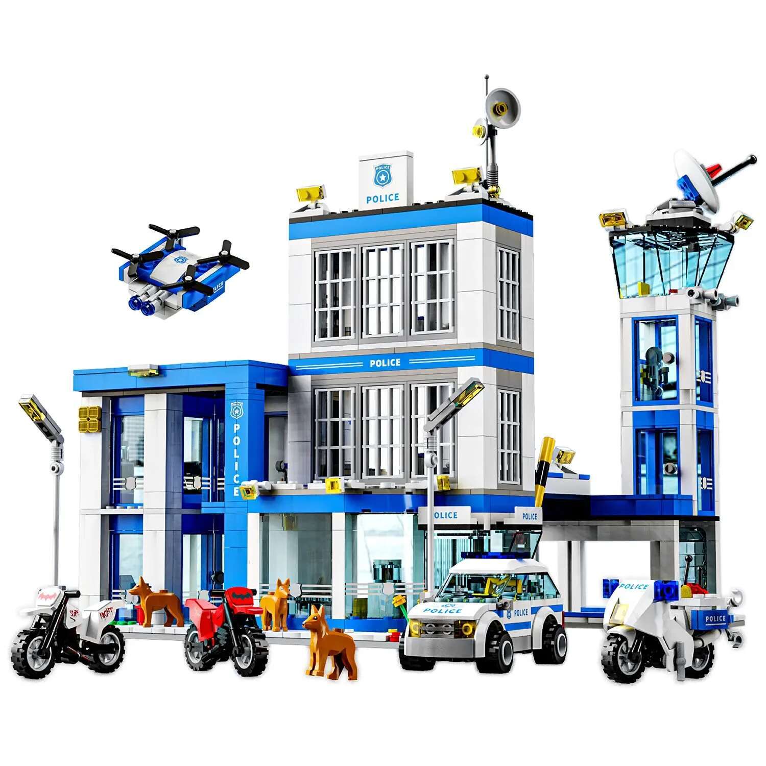 Station Sets, 833Pcs City Police Sets Toy Bricks Kit,Toy Building Kit Gift For Kid Boy Ages 6-12