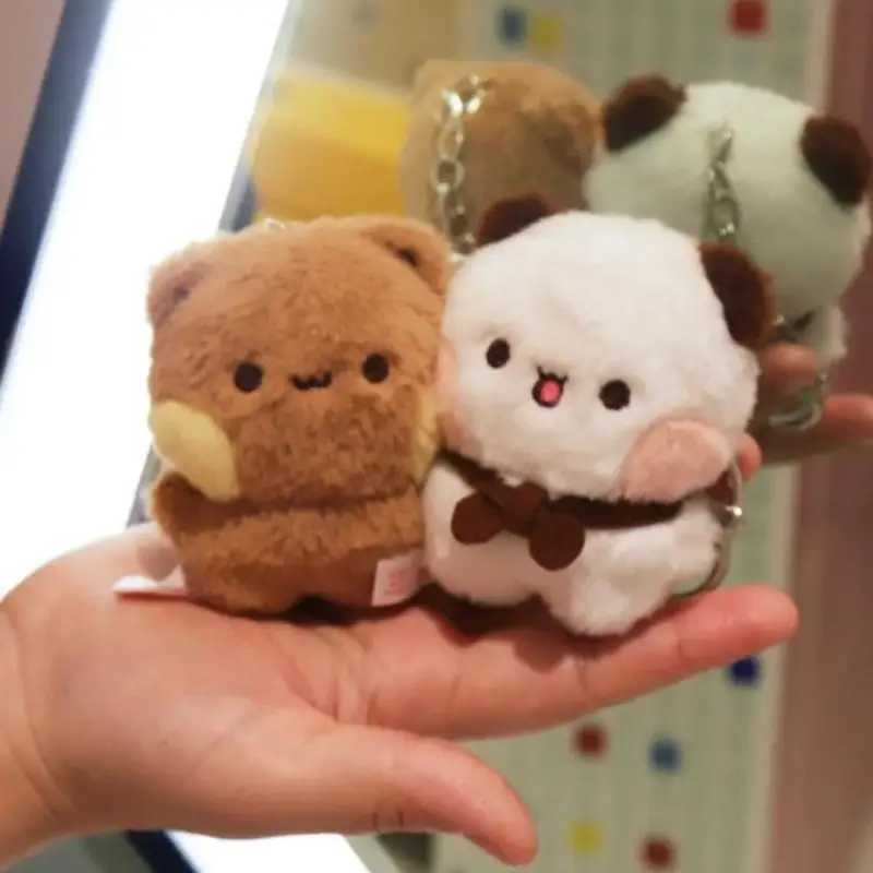 Original New Panda Bubu and Yier Plush Pendant Doll Cute Cartoon Panda Bear Pendant Couple Gift Keychain Backpack W250402