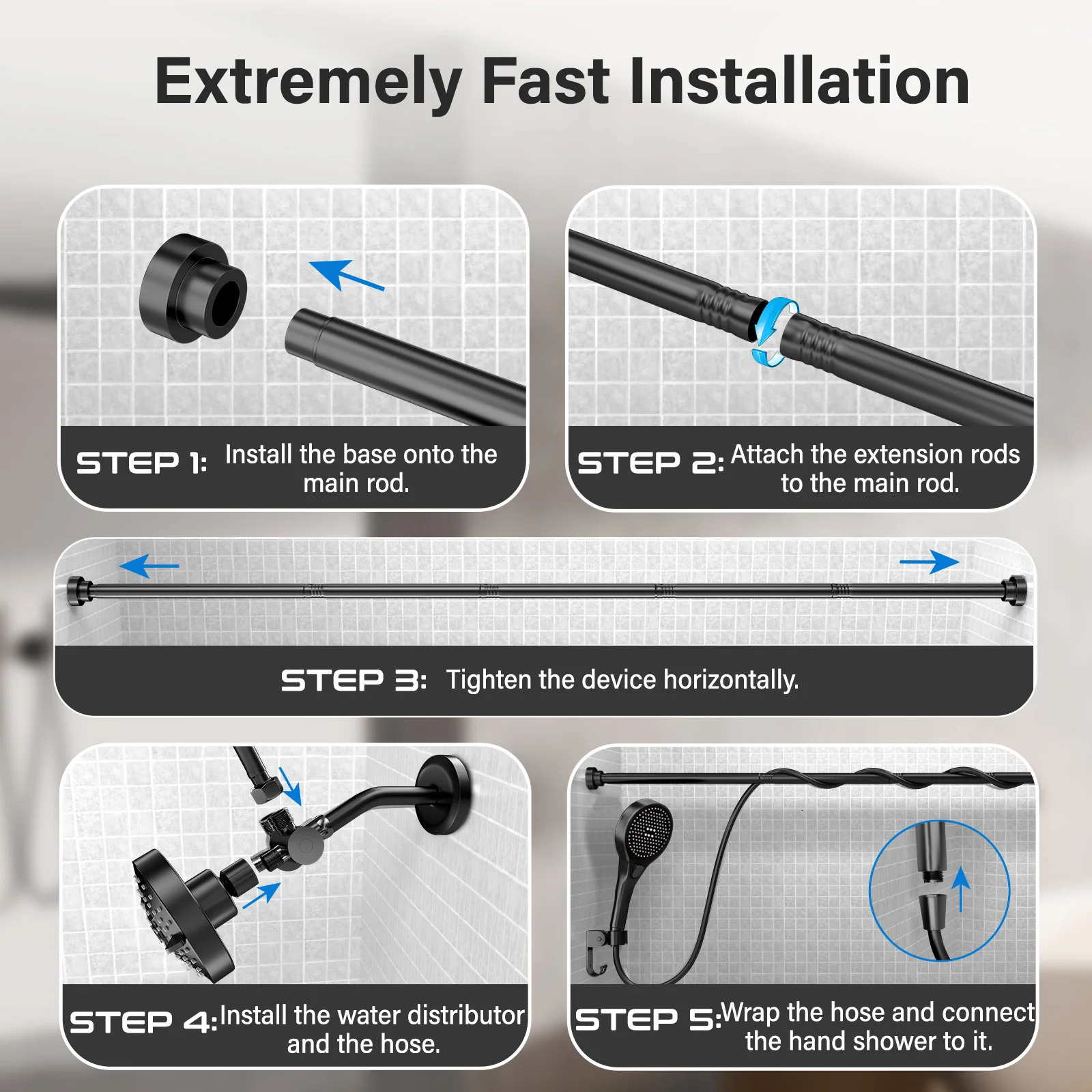 Tandem Shower Head for Couples High Pressure Dual Double Two People 2 Showerhead System 251028