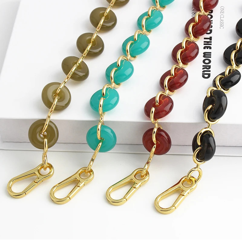 1PC 705cm acrylic donut metal bag shoulder strap crossbody chain shoulder bag crossbody bag resin versatile decorative chain 251030