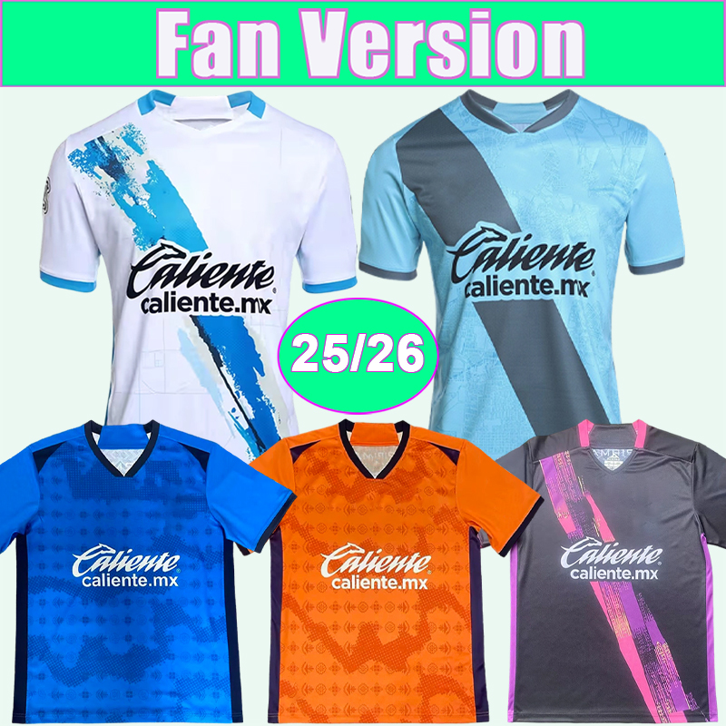 25 26 Puebla Mens Soccer Jerseys F.MONARREZ M.RAMIREZ E.GOMEZ J.M.FEDORCO ESTEBAN O.GONZALEZ Home Away 3rd Football Shirts Uniforms