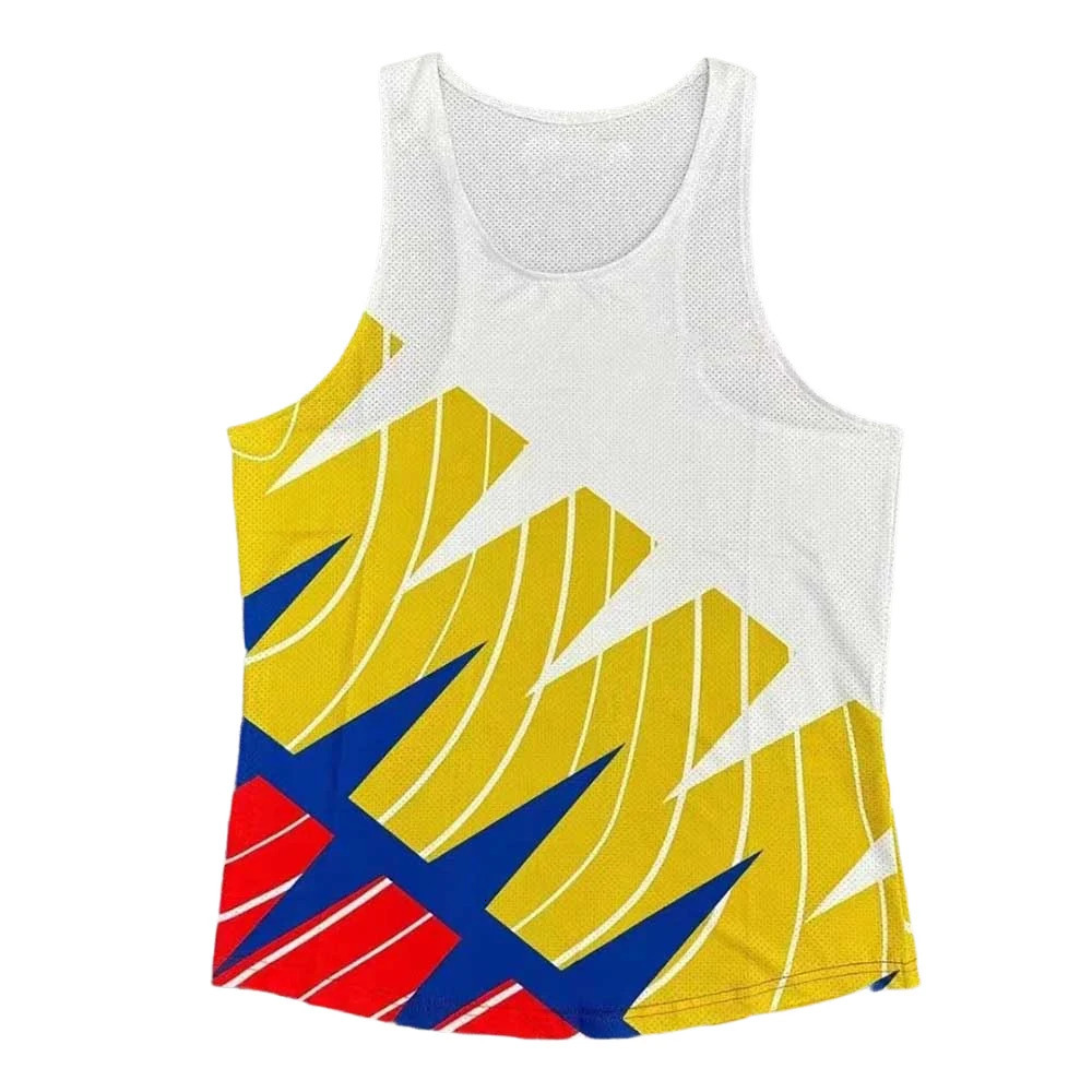 Running vest sports running speed fitness shirt sleeveless mens clothing track and field monaural customization 250402