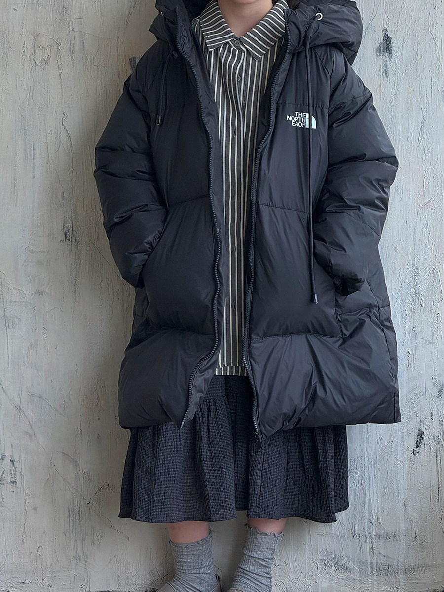 kids designer clothes 2025 New Kids Long Down-like Silk Jacket, Plush Thickened Winter Coat with Fashion Hood, Warm Cold-Weather Outerwear for Boys an