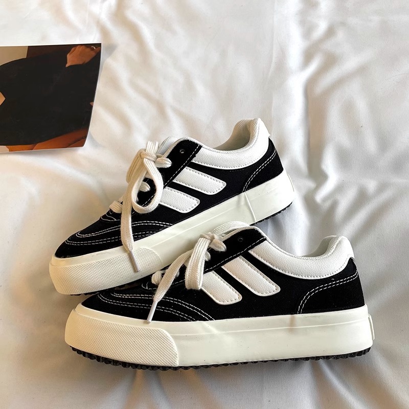 designer shoes new Retro Hong Kong style black canvas shoes for women style niche design versatile sneakers for students trendy on Instagram