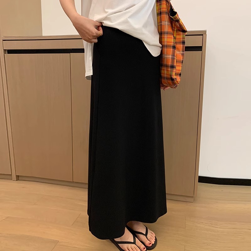 KO36280 Summer Thin Style 2025 New Plus Size High Waisted Fishtail A-line Long Skirt