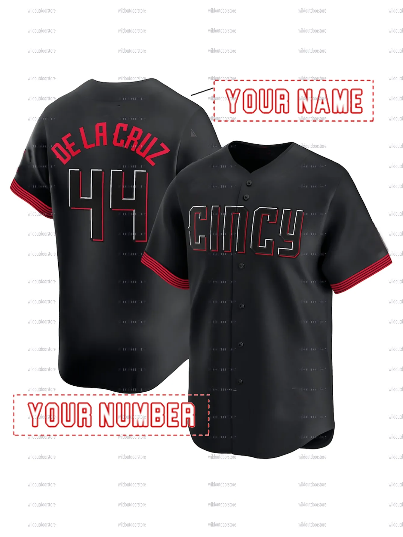 44 Reds Elly De La Cruz Baseball Jerseys Tyler Stephenson Hunter Greene Spencer Steer CincinnatiJerseys Custom Any Name Number Mens Womens Youth S-XXX