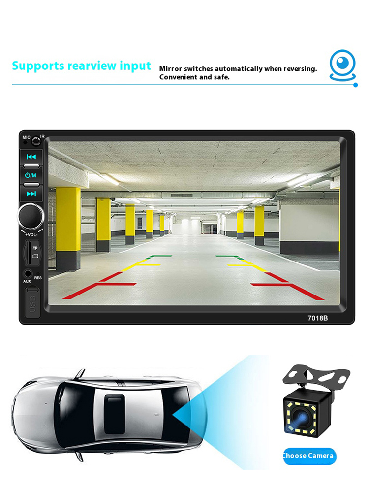 Universal 2 Din Car Radio 7" HD Touch Screen Autoradio Multimedia Player Universal Car Stereo MP5 Player Bluetooth Car Player With Rearview Camer